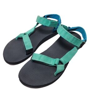 Teva Original Universal Sandals Turquoise Blue Green Trek Travel Women's Size 10